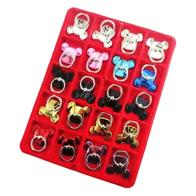 Crystal Anti-Fall Mobile Phone Buckle Rings Set of 20