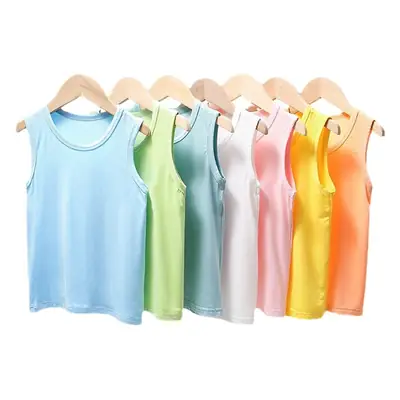 Green Elastic Kids Vest Summer Underwear