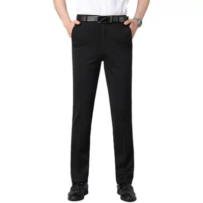 Men's Business Black Slim Fit Pants Spring Summer