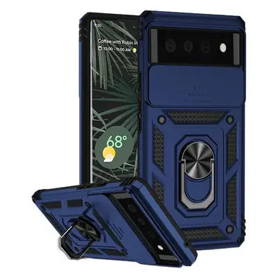 Blue Push-Pull Phone Case for Pixel 7A Ring Drop Resistant 6A