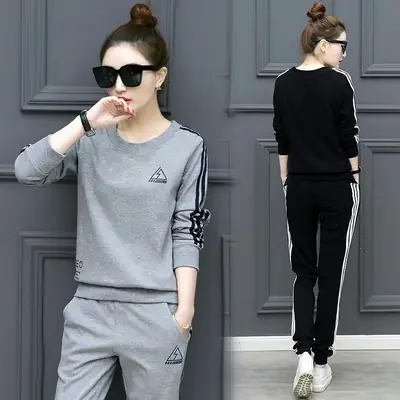 Sports Two-Piece Set for Women 2026 Stylish and Trendy European and American Foreign Trade Fashion Plus Size for Plus-Size Women 100kg Set Wholesale