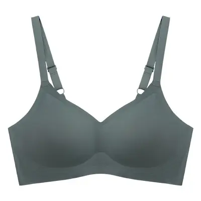 Underwear seamless jelly soft support latex bra small chest gathered big chest small rimless sports bra