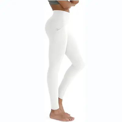 Women's Blue Sports Leggings with Pocket Design
