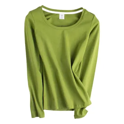 Women Long Sleeve White Top Slim Fit Korean Style
