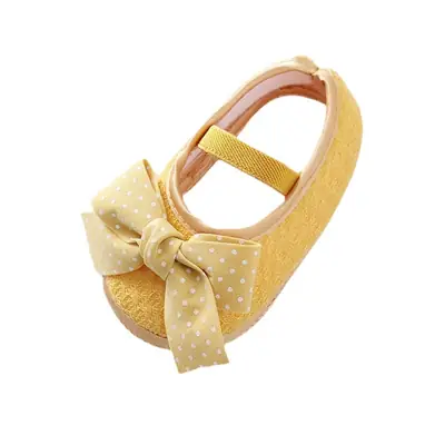 2022 spring newborn baby shoes 0-6-9 months baby shoes soft soles toddler shoes INS style princess shoes hair band set