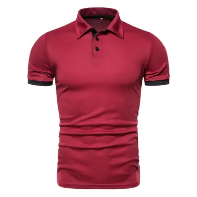 Men's Navy Blue Polo T-Shirt Short Sleeve Summer Wear