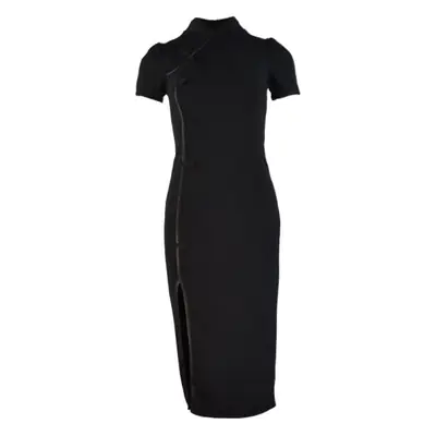 Black High Split Cheongsam Dress for Women 2022
