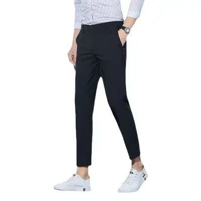 Men's Drapey Slim Fit Pants Black Nine Point