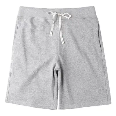 Japanese Style Heavy Shorts Men Grey Terry Cotton Sweatpants