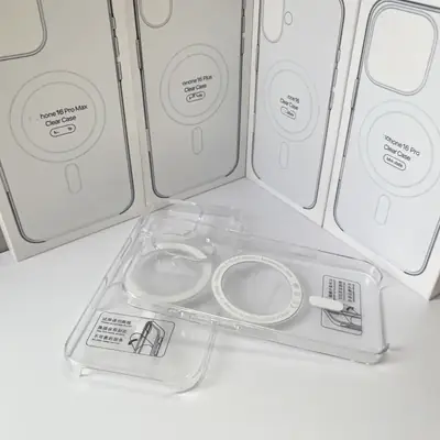 Transparent MagSafe Phone Case for 15/16 Pro