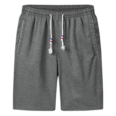 Men Black Drawstring Shorts Summer Casual Loose Fit