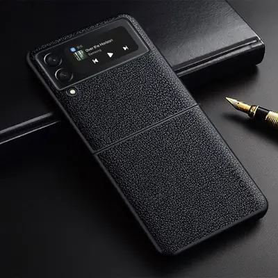 Green Litchi Pattern Samsung Z Flip3 5G Phone Case