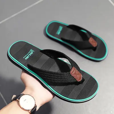 Summer sandals 2022 new ribbon flip flops men's fashion flip-flops trendy casual platform outdoor beach slippers