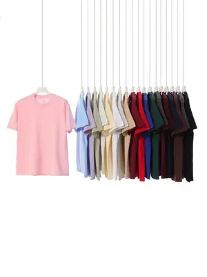 Men Blue Cotton T-Shirt Short Sleeve Loose Fit