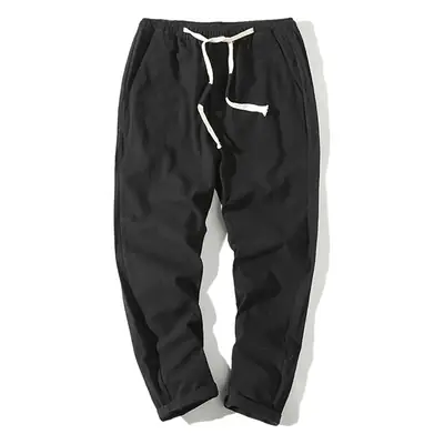 Men Cotton Linen Toe Pants Summer Large