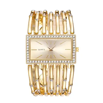 Korean Style Women's Quartz Watch with Diamond Bracelet