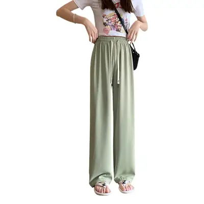 Purple Long-Tear White Loose Women's Pants