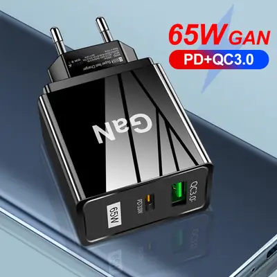 65W GAN GaN Charging Phone Charger QC3.0
