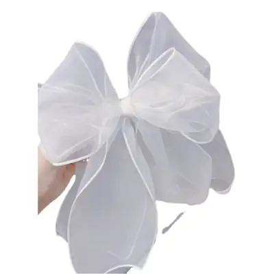 Black Organza Big Bow Hairpin for Women