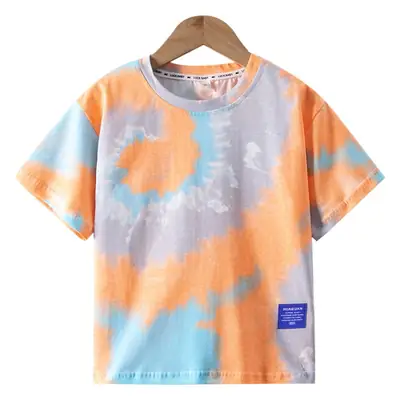 Kids Tie-Dye T-Shirt Summer 2024 Cotton White