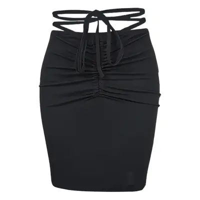 2025 Women's Pink High Waist Drawstring Skirt
