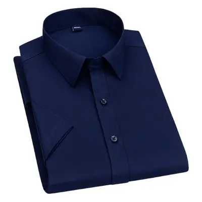 Men Light Blue Stretch Formal Shirt 2025 Summer