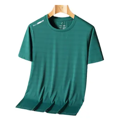 Men's Running Ice Silk Slim Fit T-Shirt Teal