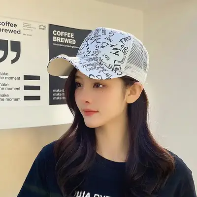 New Women's Letter Mesh Cap Summer Baseball Hat