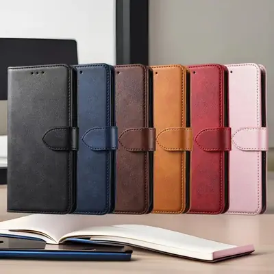 Calfskin iPhone 17 Wallet Case 8Plus Protective Cover