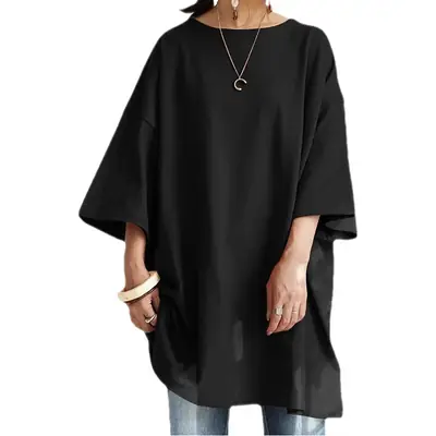 Japanese Style Loose Cotton Linen T-Shirt 2022