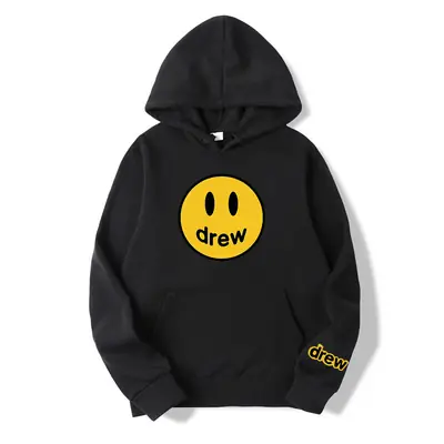 Drew Hoodie Gray with Smiley Graphic Men Women
