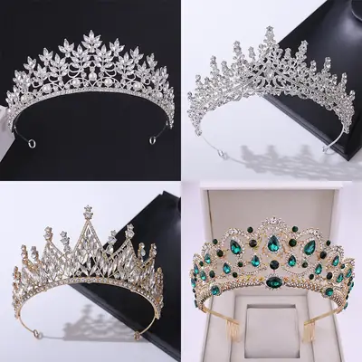 New Rhinestone Crown for Bride European Wedding Styling
