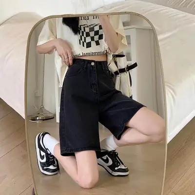 Women Half Denim Shorts High Waist 2022