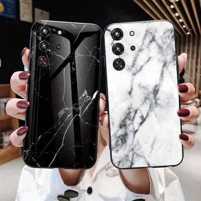 Marble Glass Phone Case for Black Shark 5 Pro