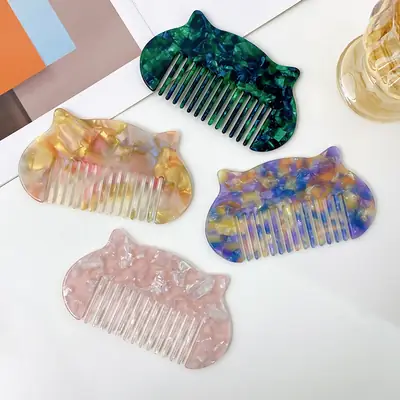 10cm Korean Cartoon Hair Comb Colorful Cartoon Design