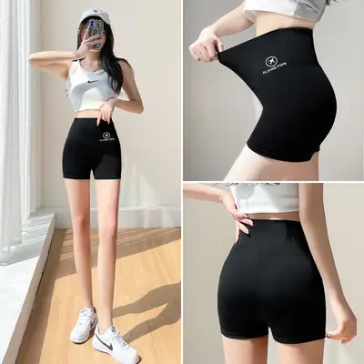Women Sharkskin Slimming Leggings Black Non-Curling