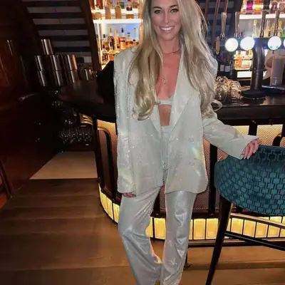 2022 Spring Summer Shiny Suit Jacket Pants Set