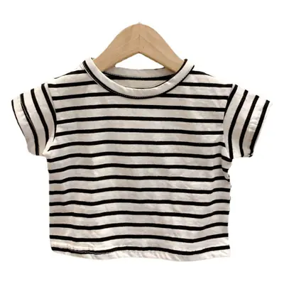 Baby Striped Cotton T-Shirt Green White