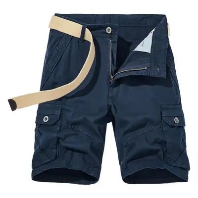 Men's Olive Green Cotton Work Shorts with 4 Pockets