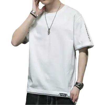 Pure Cotton Paris Print T-Shirt Plus Size Men