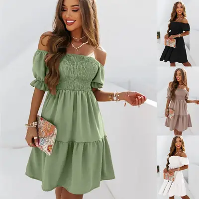 White Off-Shoulder Long Dress for Women Summer