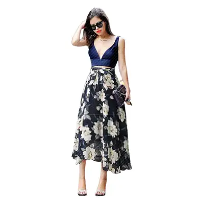 Chiffon Floral Skirt Women Plus Size High Waist