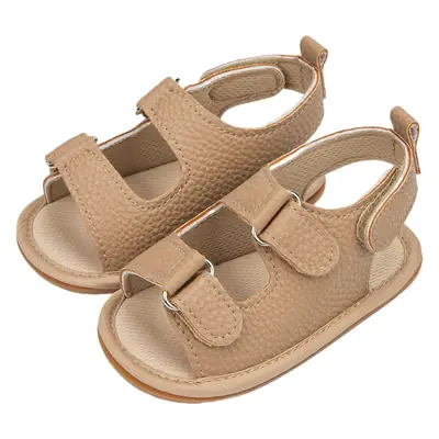 Summer New 0-1 Year Old Baby Sandals Anti-slip Rubber Soles Toddler Peep Toe Velcro Sandals Baby Shoes