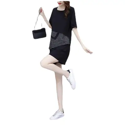 Summer Korean Style Plus Size Casual Shorts Set