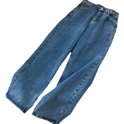 Women Wide Leg High Waist Jeans Blue 2024