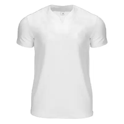 Men's V-Neck Pure Cotton Summer T-Shirt White
