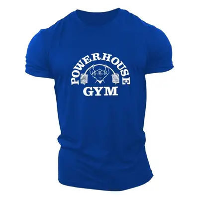Men Blue Super House Gym T-Shirt Short Sleeve