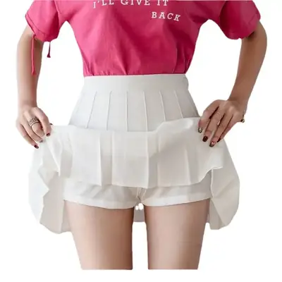 Black Pleated Skirt High Waist Slimming Autumn Winter 2022