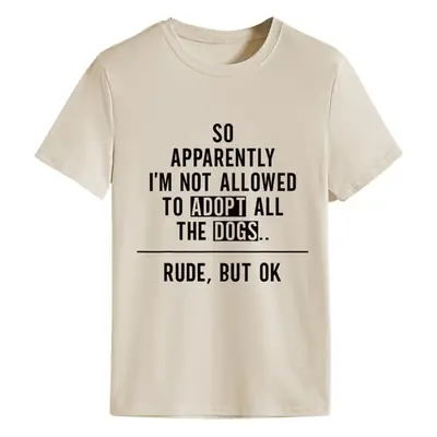 Women Letter T-Shirt Green Round Neck Loose Short Sleeve