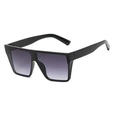 Square Frame UV400 Sunglasses Black Women Men
